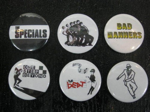 Quality ska retro pin - ska, badge