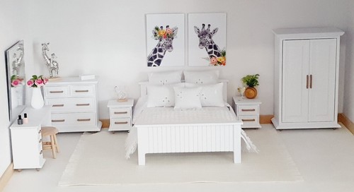 Miniature dolls house bedroom - miniature,