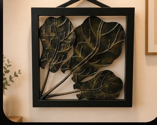 Large metal leaf wall - 3d,