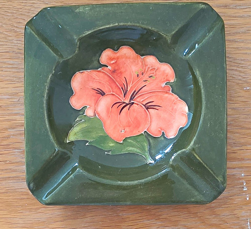 Moorcroft square green ceramic - moorcroft,