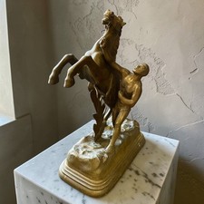 Large vintage spelter marley - spelter,
