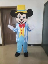 Navy Blue Mickey Mouse Mascot Cosplay Costume Halloween Fancy Dress Unisex