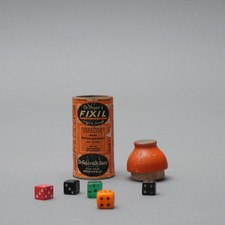 Vintage Cube Set Old Advertising Big Geyer's Fixil Holzflasche 1.101RAI