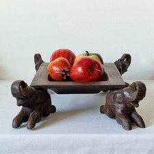 Wooden Tray Held By Four