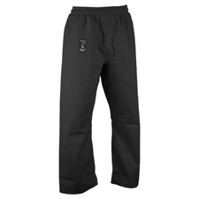 Playwell Karate Heavyweight 14oz Trousers Black Elasticated Waist Pants Bottoms