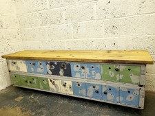 VINTAGE RETRO 'ELITE' STEEL STORAGE CABINET/SHOE LOCKER WITH 10 COMPARTMENTS.