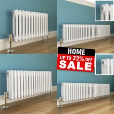 WHITE TRADITIONAL RADIATORS Horizontal 2/3 Column Cast Iron Style UK Rad 300/600