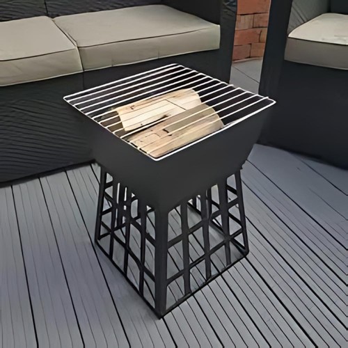 Portable square fire - pit, bbq