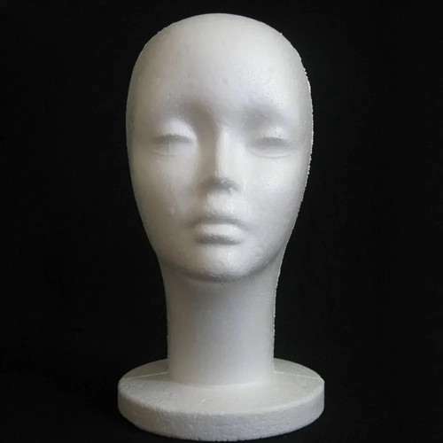 Polystyrene foam head dummy - polystyrene,