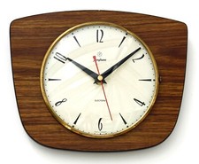 Vintage 25cm Junghans Wall Clock - German Formica Retro Mid Century Atomic Gift