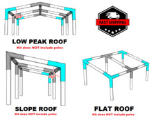 Carport & Greenhouse EMT Canopy Fittings Kits, Low Peak, Slope, & Flat Canopy