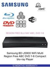 Samsung BD-J5900 WiFi Multi Region Free ABC DVD 1-6 Compact blu-ray Player