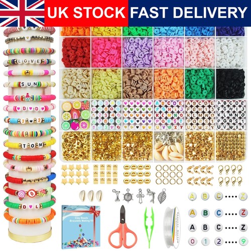 Clay beads bracelet making kit - bracelet,