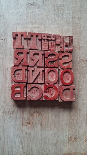 Wooden letterpress printing - wooden,