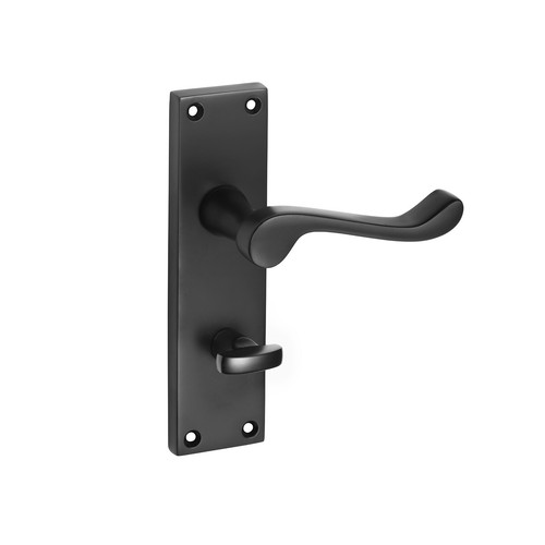 Matte black internal door - black,