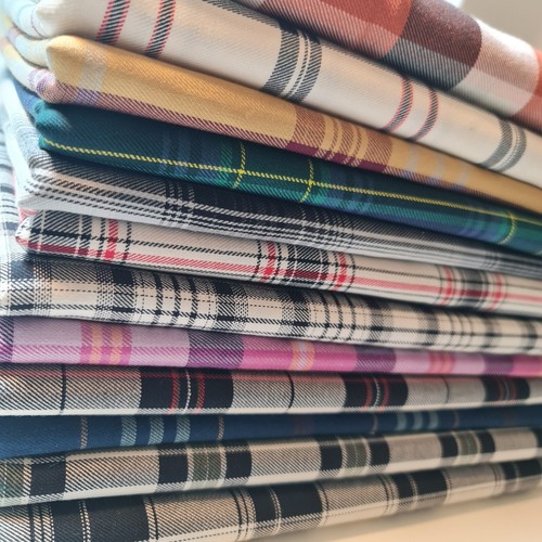 100 cotton material tartan - cotton,