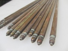 Antique Brass Stair Rods x12 Vintage Victorian Acord Rail Pole End 27"L