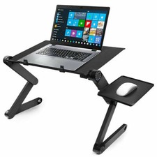 Folding Laptop Desk Table Bed Adjustable Portable Computer Stand Tray Furniture