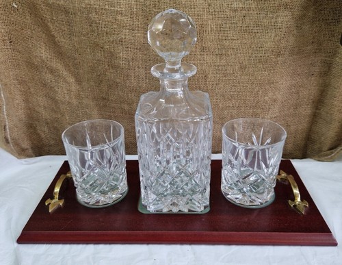 Whisky decanter and glasses - , on