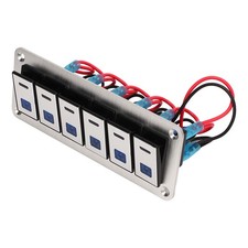 6 Gang Rocker Switch Panel 12V