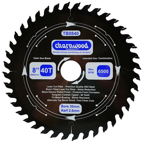Charnwood tb0840 tct saw blade - charnwood,