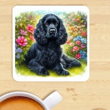 Black Cocker Spaniel Coaster