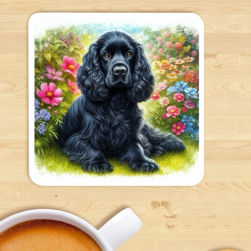 Black cocker spaniel - black,