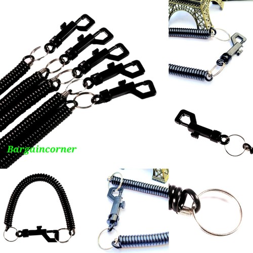 Keyring spiral - spiral, black