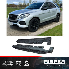 FOR MERCEDES BENZ GLE W166 2015-2018 ON OE STYLE RUNNING BOARDS STEPS IN BLACK 