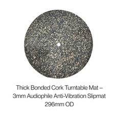 TURNTABLE / PLATTER MAT - CORK - 3mm Thick - Audiophile Quality - Great Value