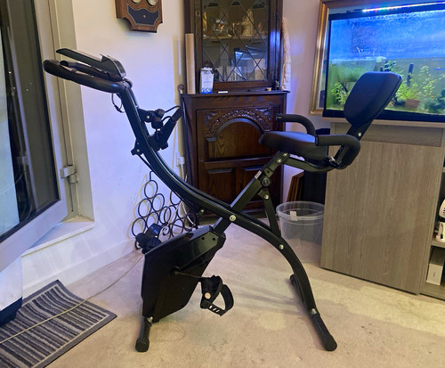 Foldable upright exercise - upright, bike
