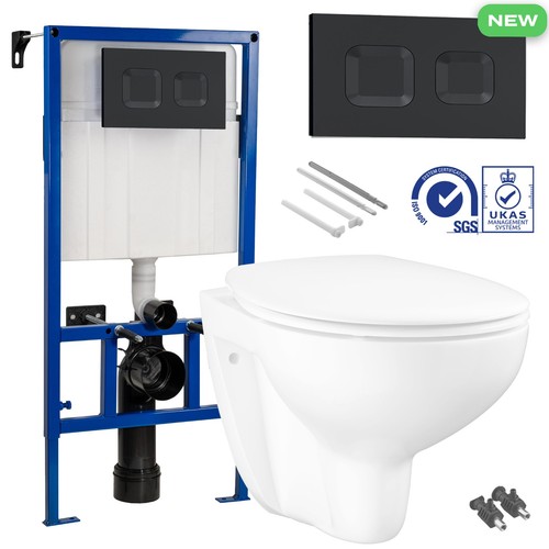 Wall hung toilet pan low - toilet, &