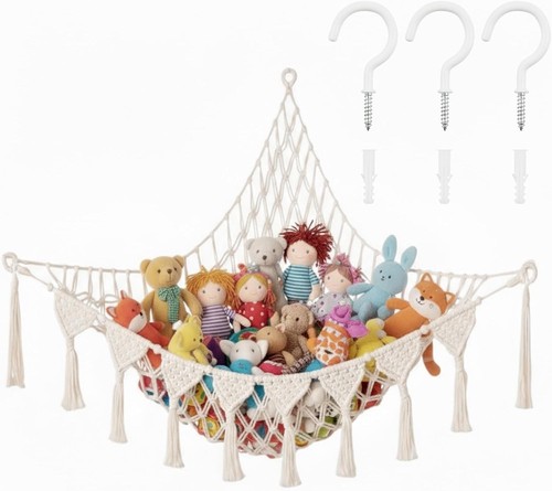 Stuffed animal hammock - animal, white