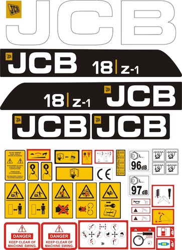 Jcb mini digger decal - z-1,