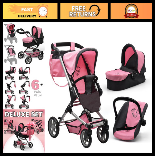 Baby doll stroller - 3-in-1,