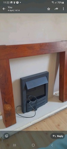 Heavy wooden fire surround - heavy,