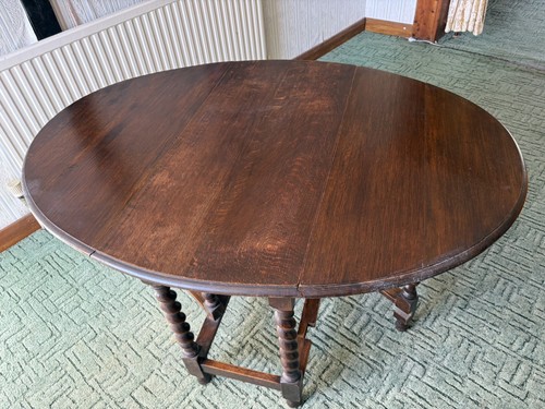 Vintage antique oak drop leaf - drop,