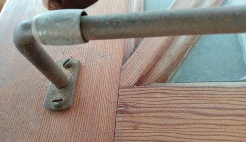 Vtg brass porch back door - brass,