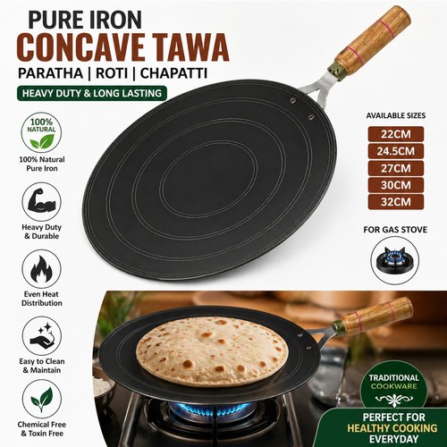 Pure iron tawa parantha roti - pure,