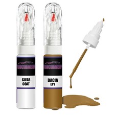 Paint Pen for DACIA ORANGE ATACAMA EPY + Clear Coat Brush Scratch Fix Kit
