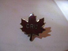 RARE OLD CANADA RUGBY FOOTBALL UNION ENAMEL PRESS PIN BADGE