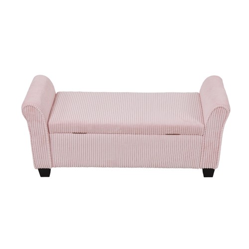 Corduroy ottoman storage box - ottoman,