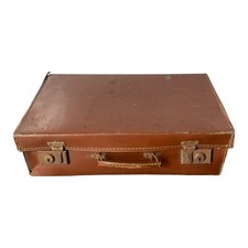 Vintage Leather Suitcase Brown