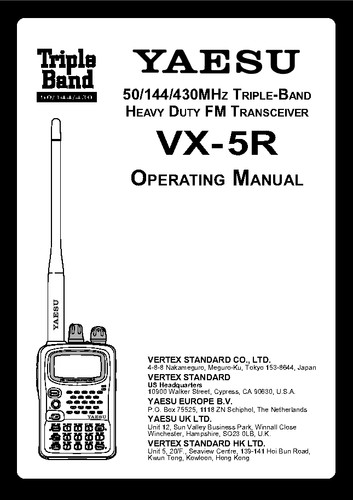 Yaesu instruction manual - vx-5r,