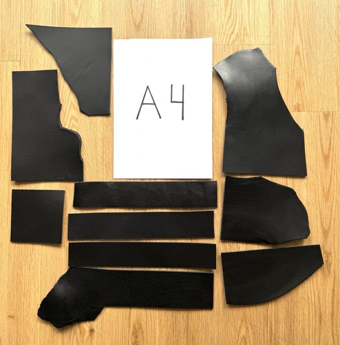 Black leather 5mm - black, thick