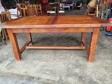 Oak refectory extending dining table square legs seat 10