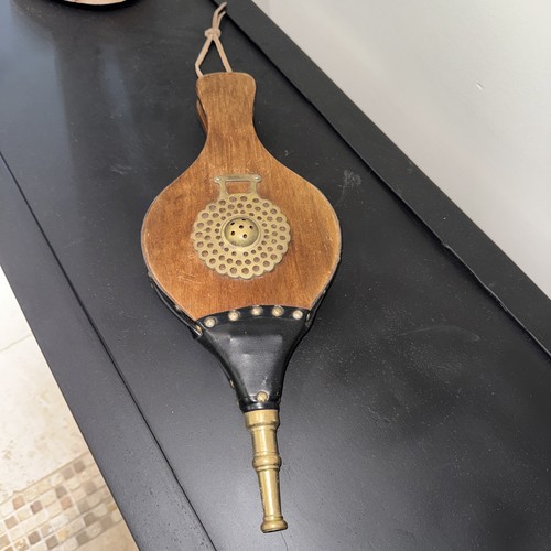 Vintage fire bellows working - fire,