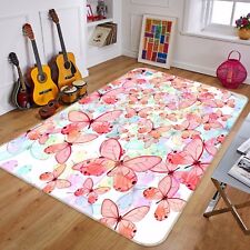 3D Butterfly 427 Non Slip Rug