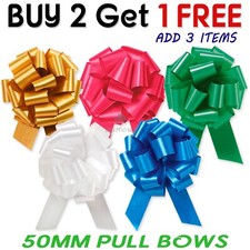 Large 50mm Pull Bow Quality Gift Present Wrap Ribbon Wedding Car Birthday Party!
