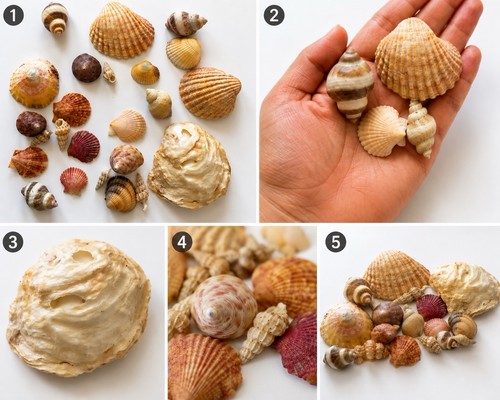 Mixed seashell lot - lot, natural